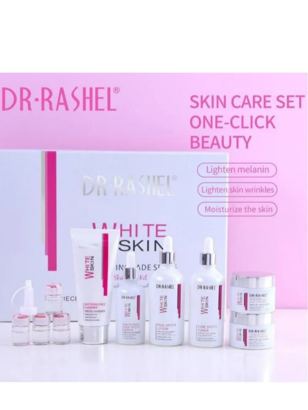 مجموعة تبييض البشرة وتلاشي البقع 10 قطع