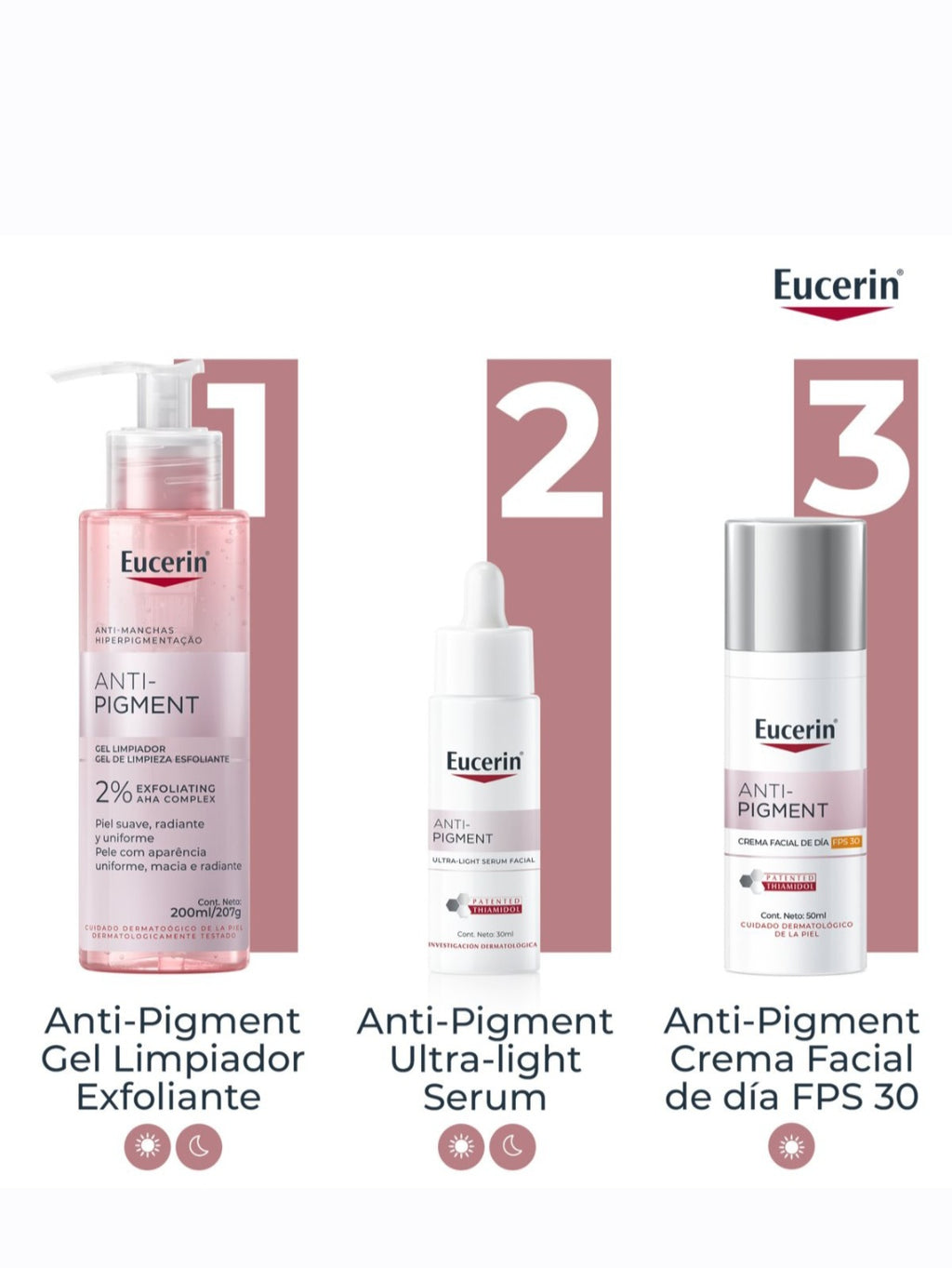 مجموعة يوسرين للعناية بالبشرة ضد التصبغات (3 خطوات)