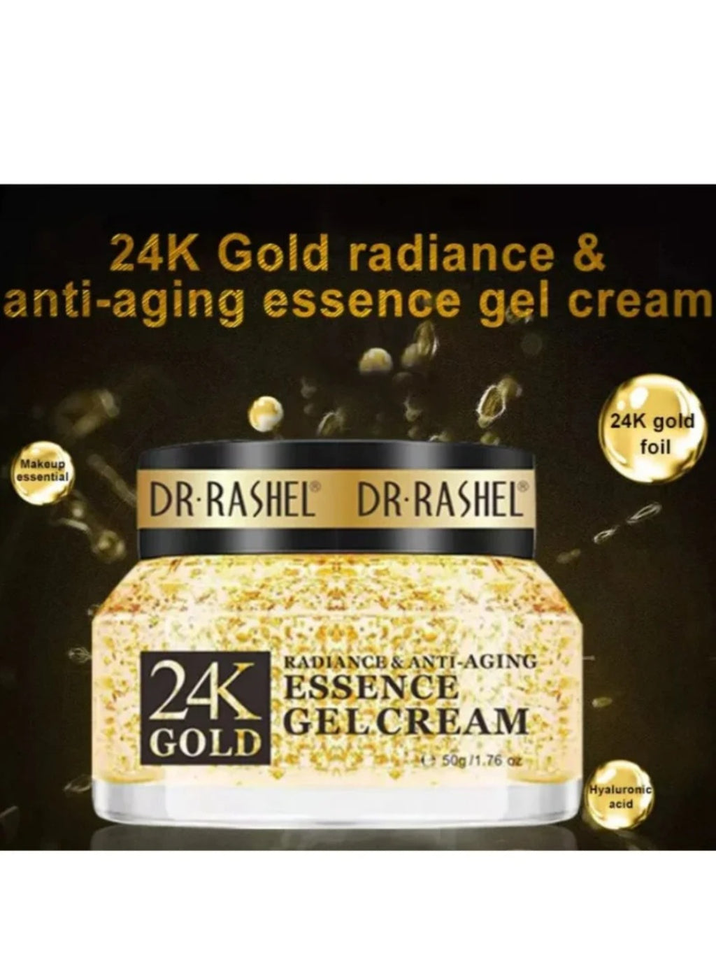 مجموعة العناية بالبشرة إشراقة ومقاومة علامات التقدم في العمر بالذهب عيار 24 قيراط من 5 قطع