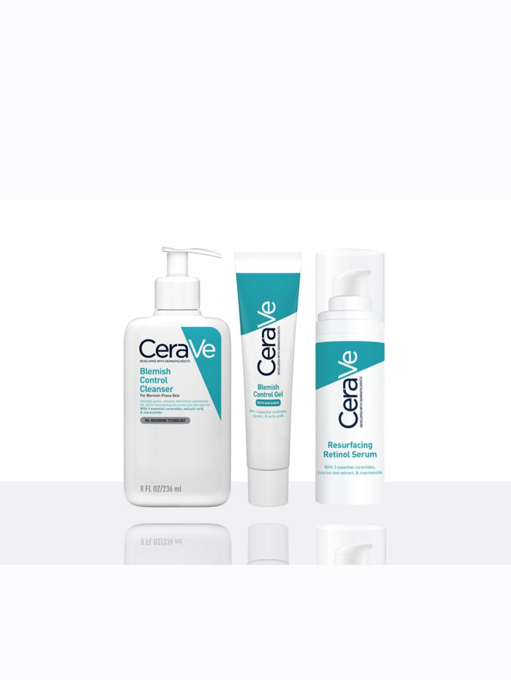 مجموعة سيرافي لمعالجة الشوائب وتجديد البشرة | غسول وجل وسيروم الريتينول