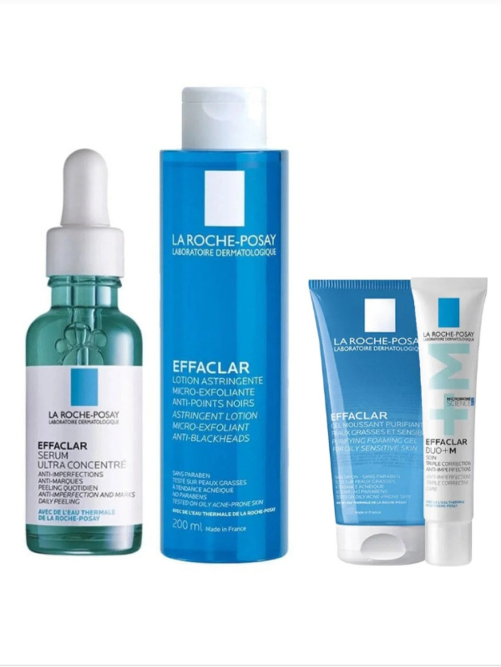 روتين العناية بالبشرة لمكافحة الشوائب ومجموعة إفاكلار التمهيدية - سيروم، تونك، جل، كريم