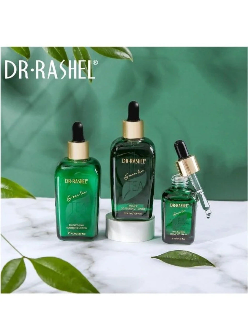 مجموعة العناية بالبشرة النقية المتوازنة بالشاي الأخضر، أبيض، 385 جرام