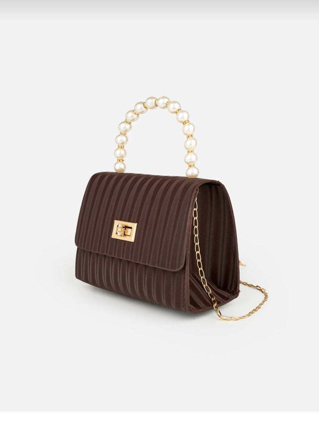 Strap Lock Cover Women's Hand and Shoulder Bag