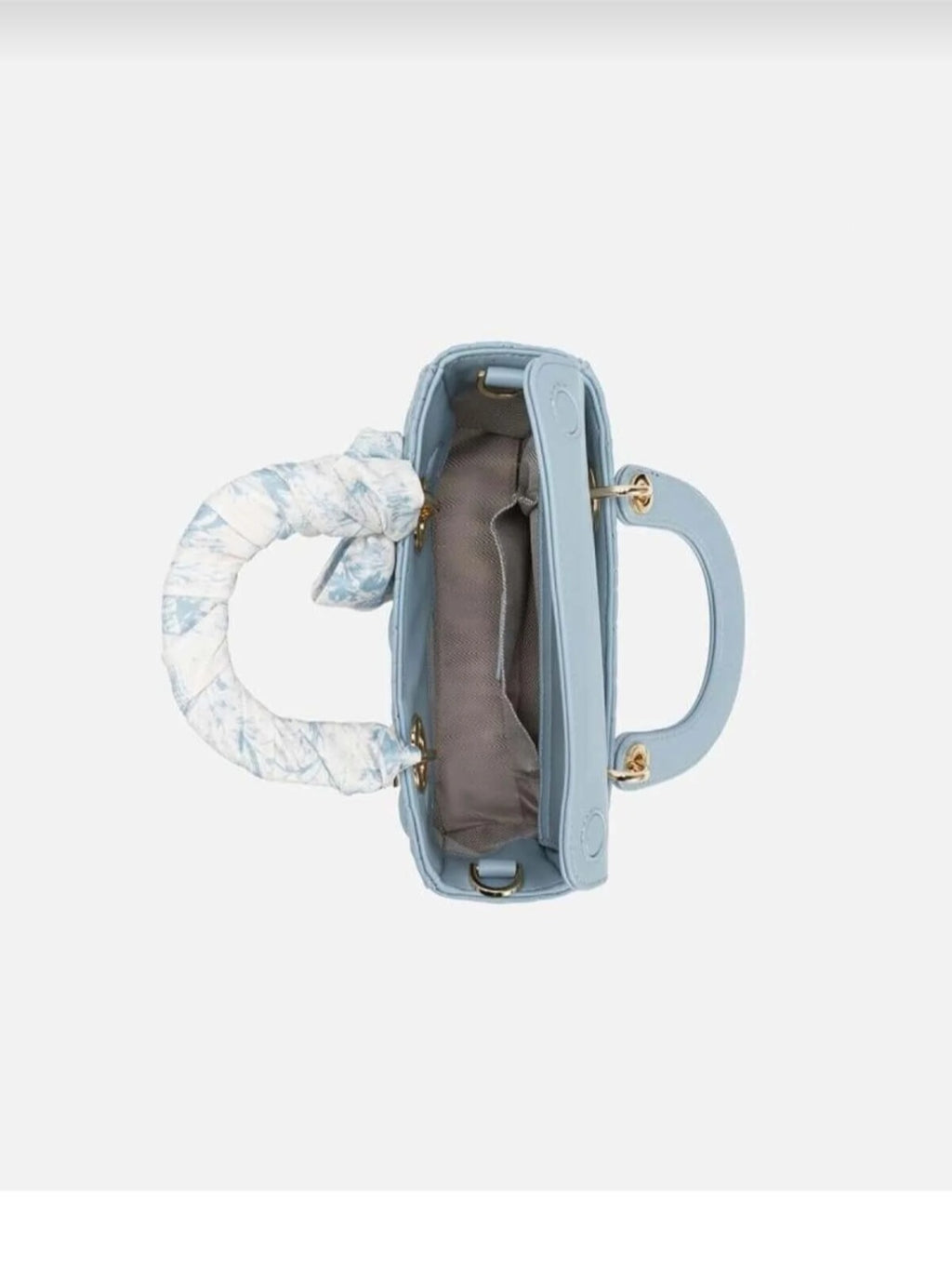 Arkaan bag with blue embossed leather