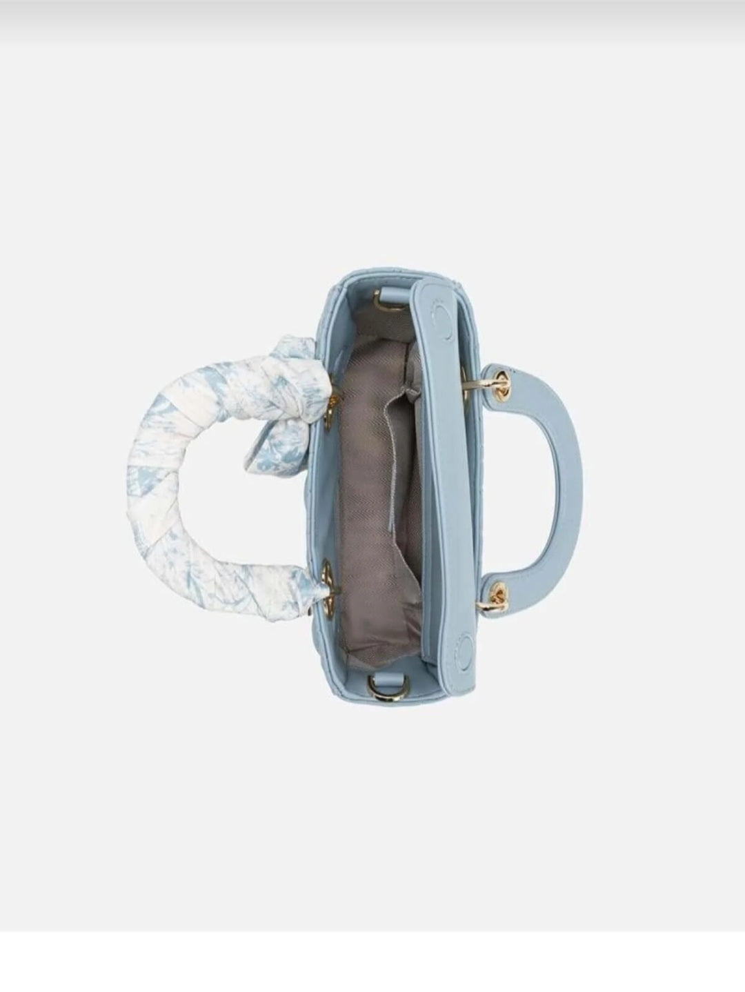 Arkaan bag with blue embossed leather