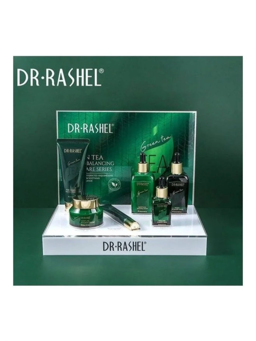 مجموعة العناية بالبشرة النقية المتوازنة بالشاي الأخضر، أبيض، 385 جرام