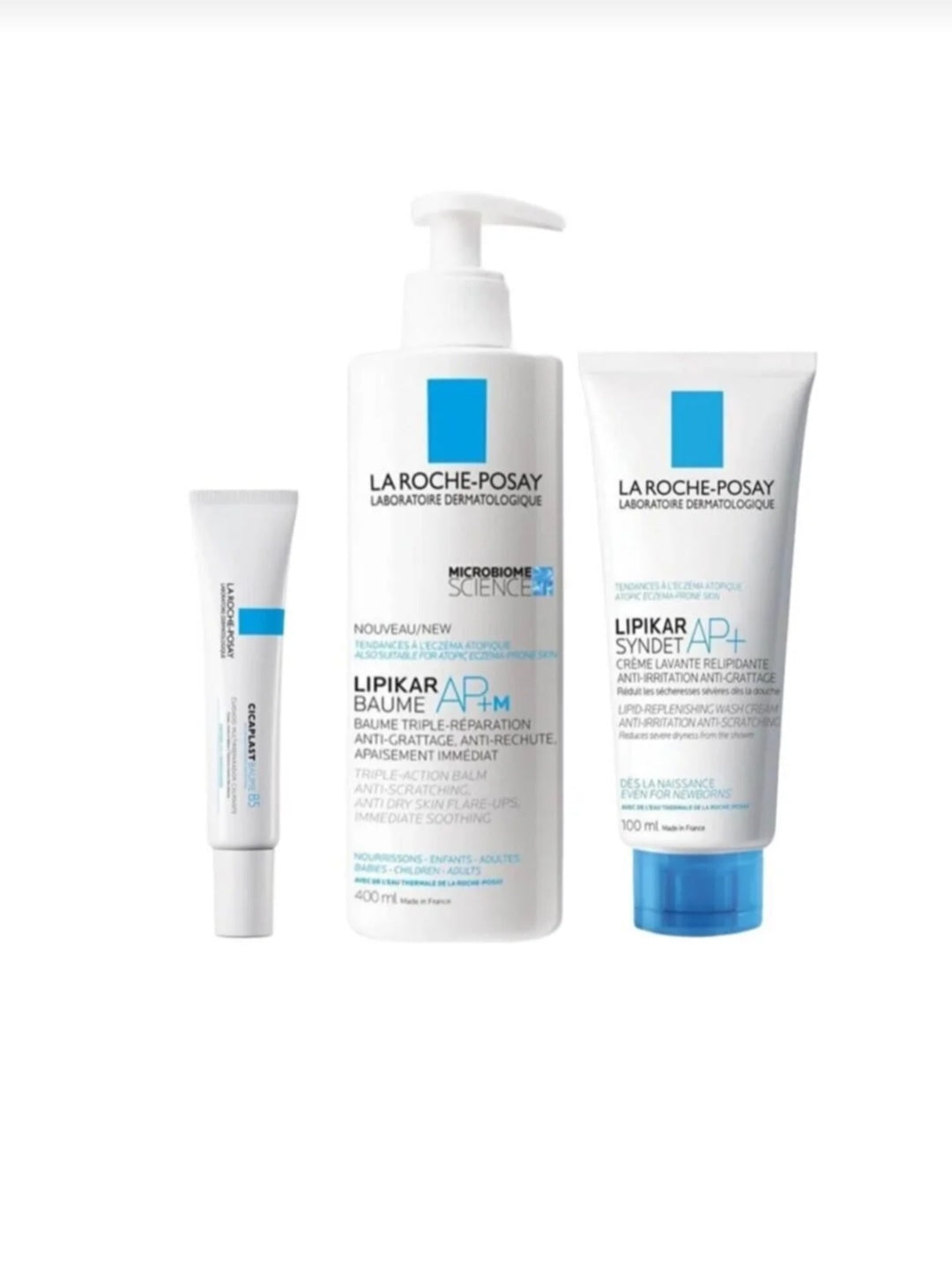 Lipikar Syndet Ap+ 100ml + Lipikar Baume Ap+m 400ml + Cicaplast Baume B5 15ml ثلاثي K