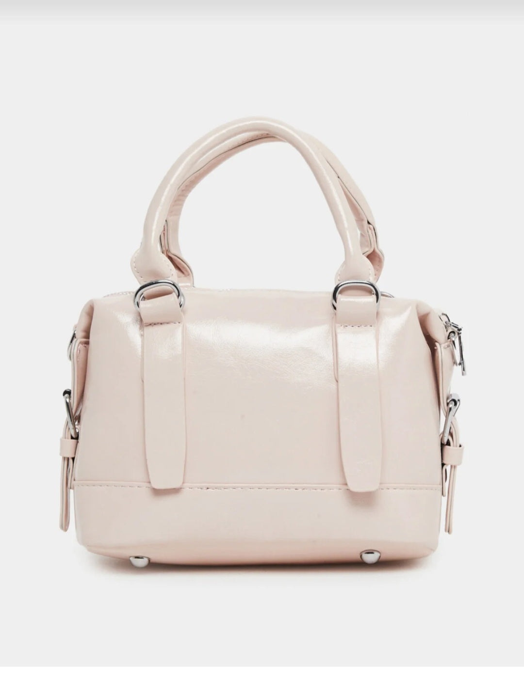Styli Light Pink Mini Handbag with Charm Detail