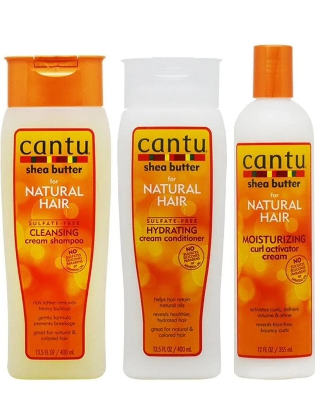 عبوة من 3 قطع: شامبو زبدة الشيا وبلسم مرطب وكريم تنشيط التجعيدات 1155 مل