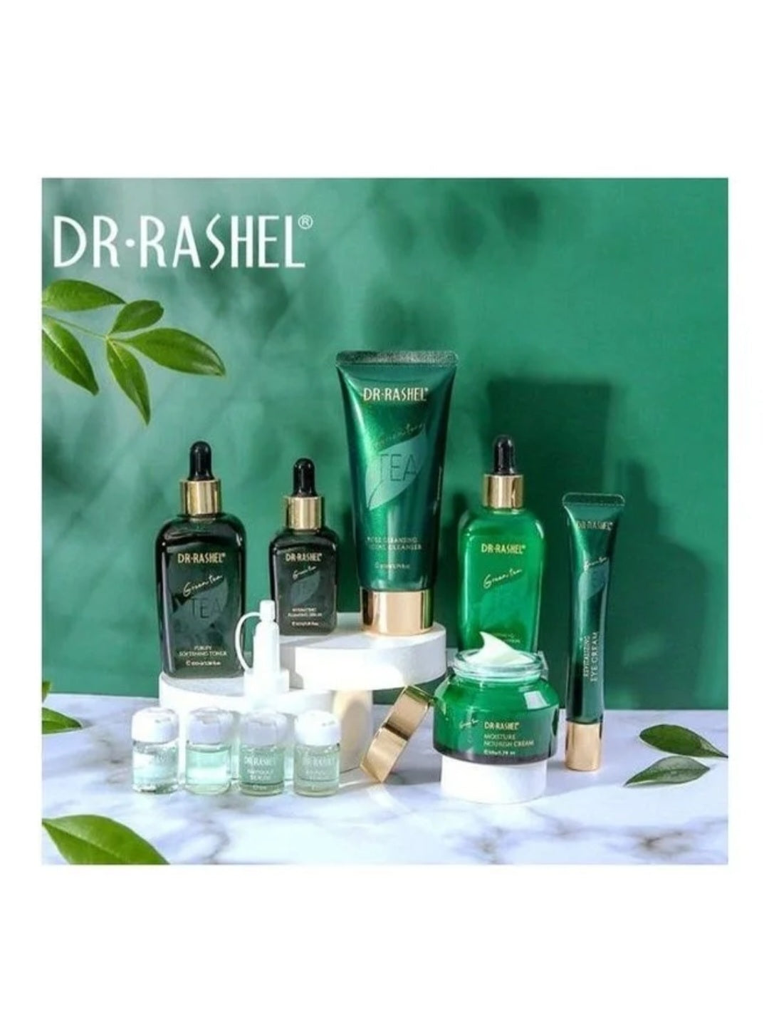 مجموعة العناية بالبشرة النقية المتوازنة بالشاي الأخضر، أبيض، 385 جرام