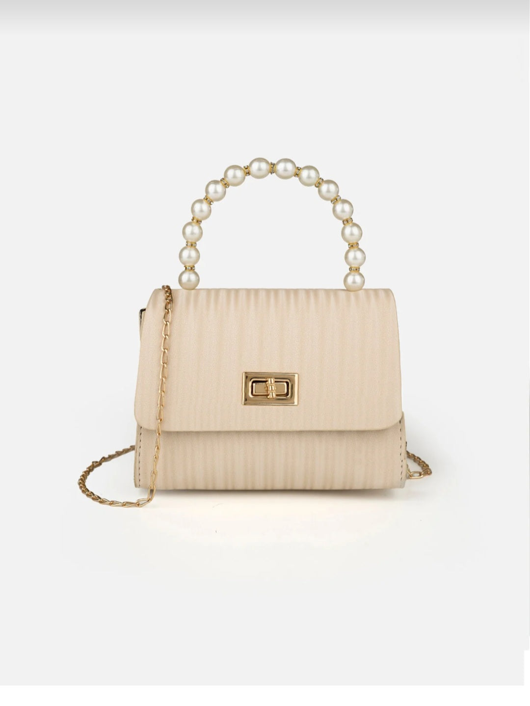 Strap Lock Cover Women's Hand and Shoulder Bag