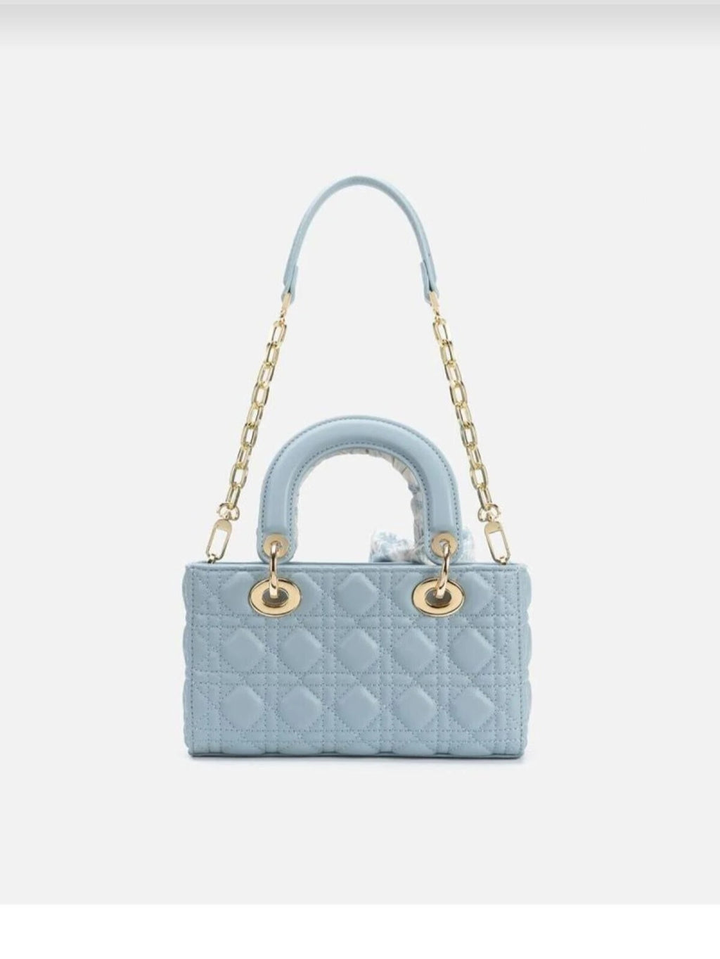 Arkaan bag with blue embossed leather