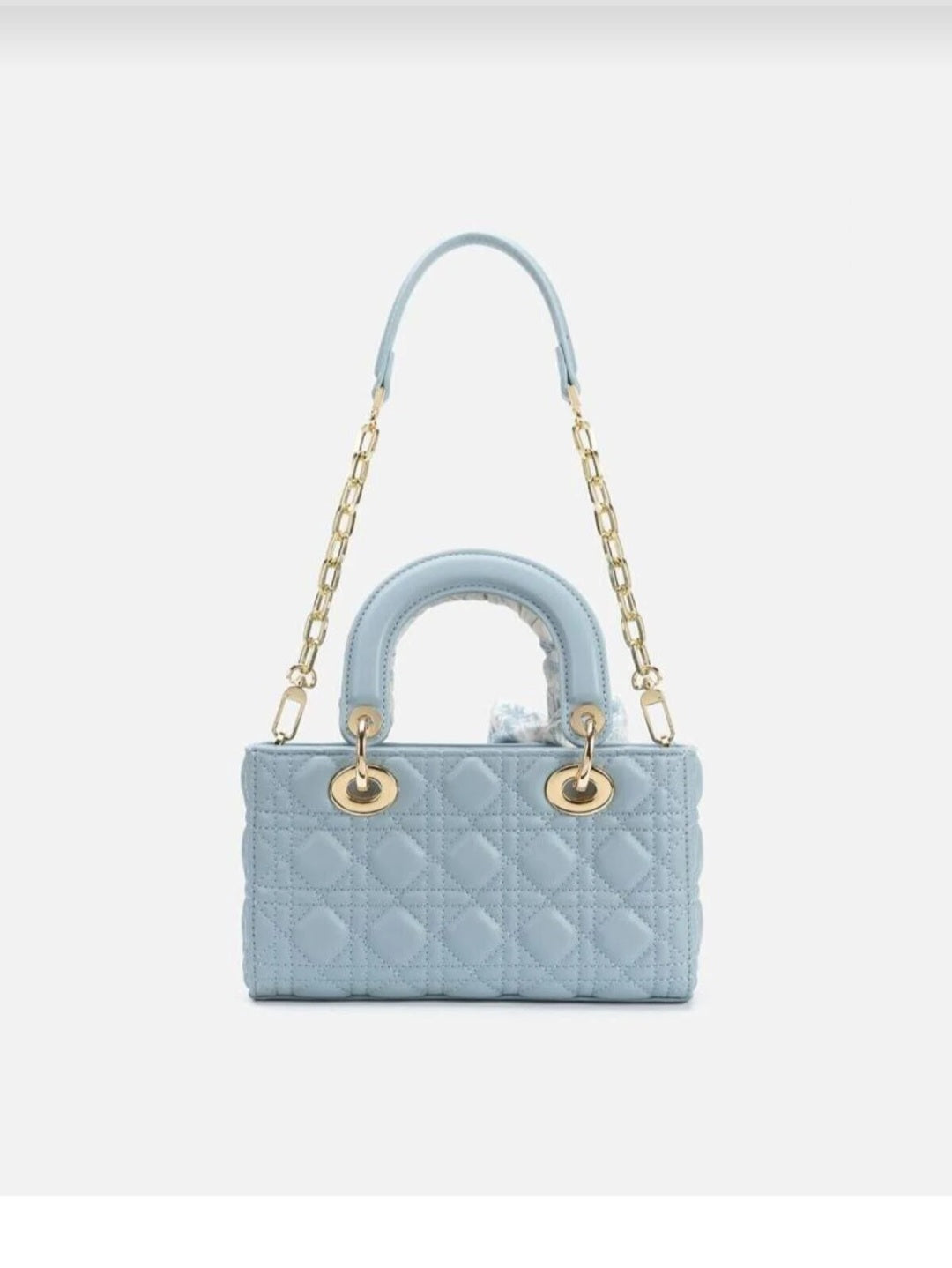 Arkaan bag with blue embossed leather